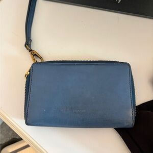 Fossil Leather Blue Vintage Wristlet